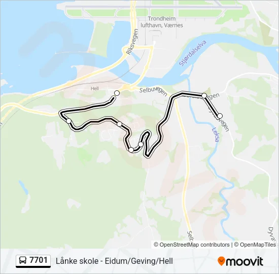 7701 Bus Line Map