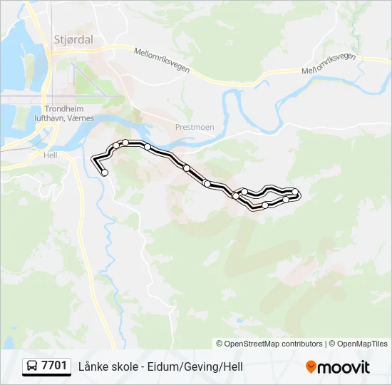 7701 Bus Line Map