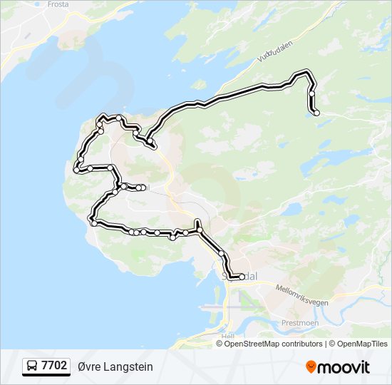 7702 bus Line Map