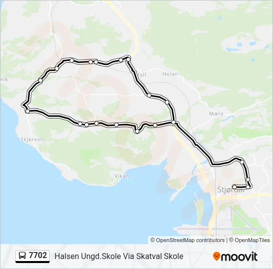 7702 Bus Line Map