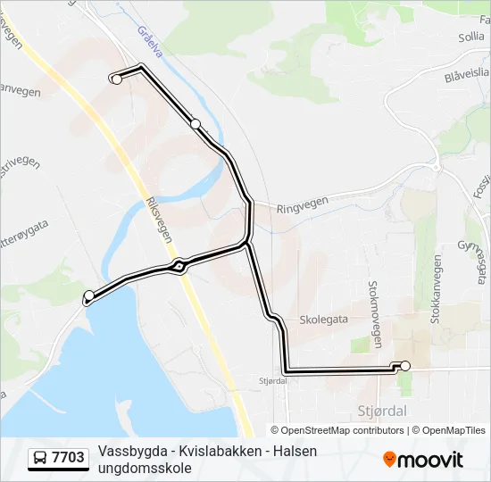 7703 Bus Line Map