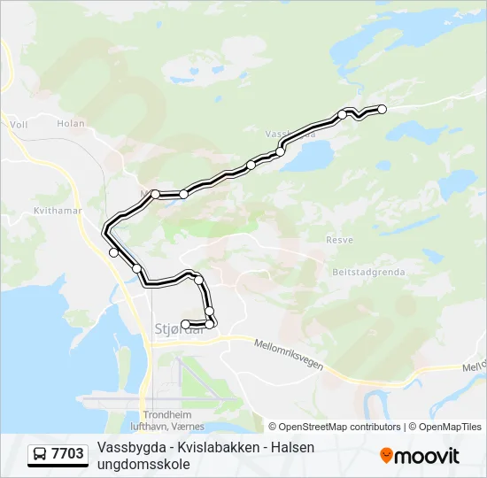 7703 Bus Line Map