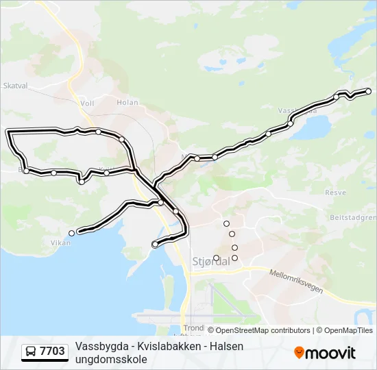 7703 Bus Line Map
