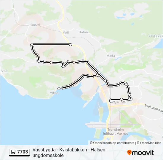 7703 Bus Line Map