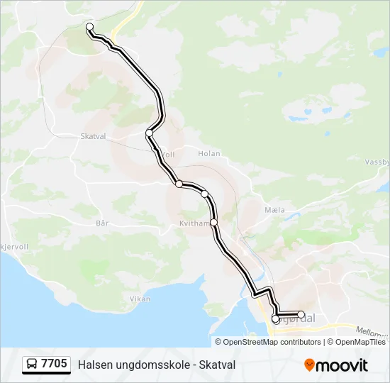 7705 Bus Line Map