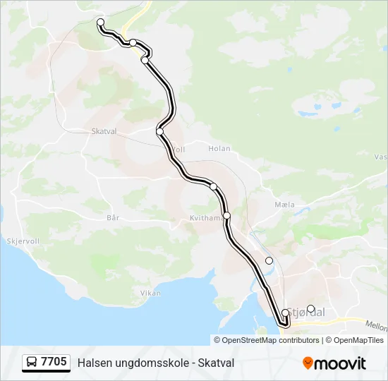 7705 Bus Line Map