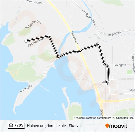 7705 Bus Line Map