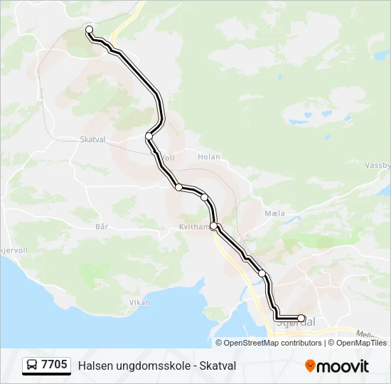 7705 Bus Line Map