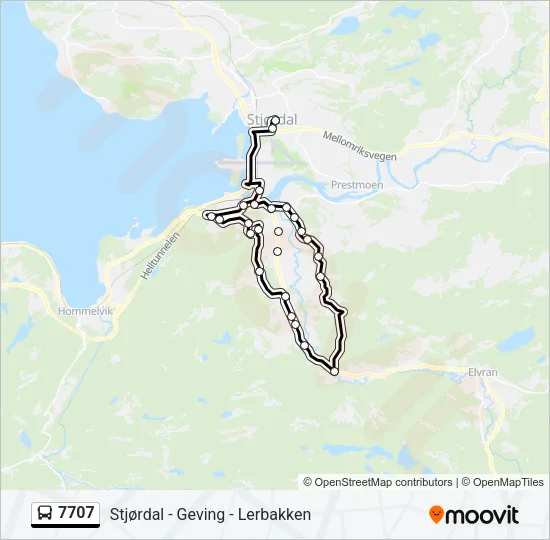 7707 Bus Line Map