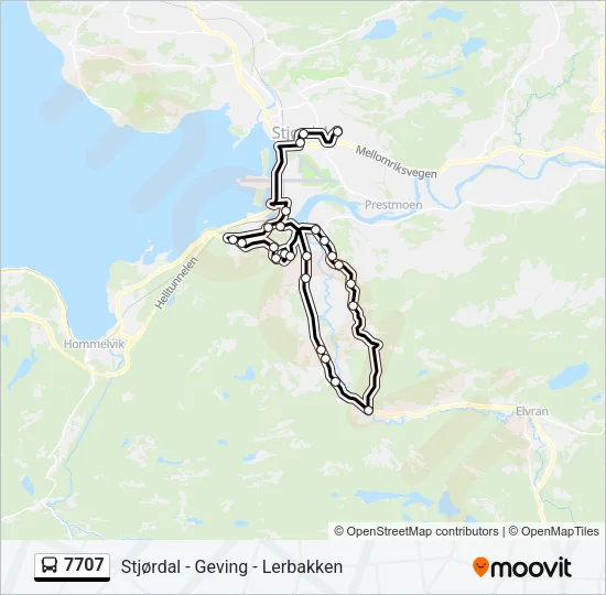 7707 Bus Line Map