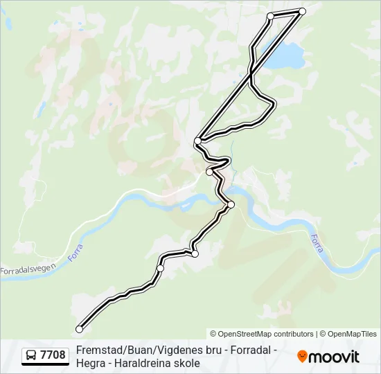 7708 Bus Line Map