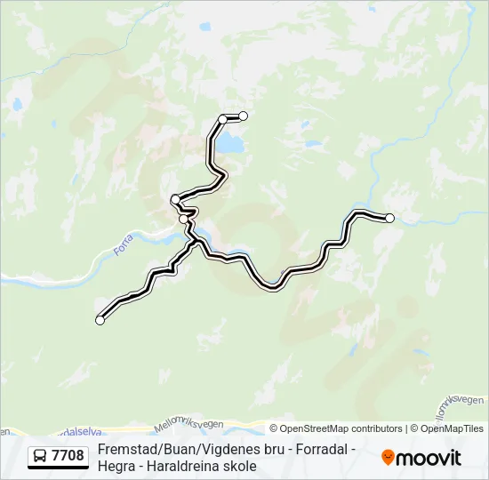 7708 Bus Line Map