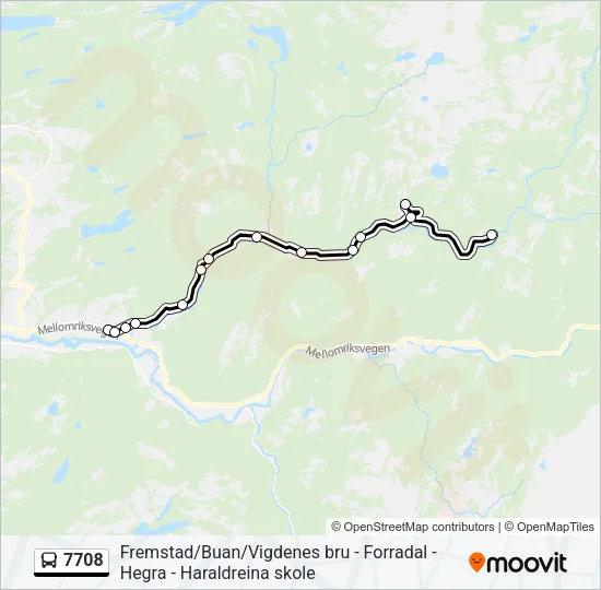 7708 Bus Line Map