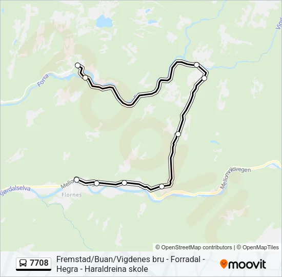 7708 Bus Line Map