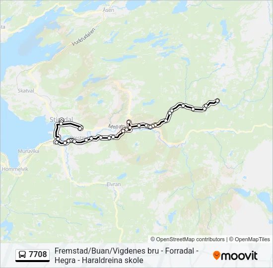7708 Bus Line Map