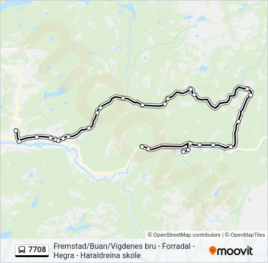 7708 Bus Line Map