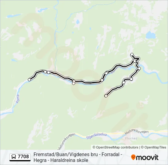 7708 Bus Line Map