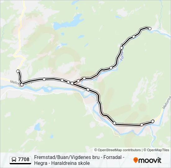 7708 Bus Line Map