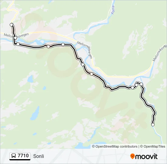 7710 Bus Line Map