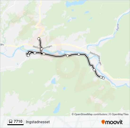 7710 Bus Line Map