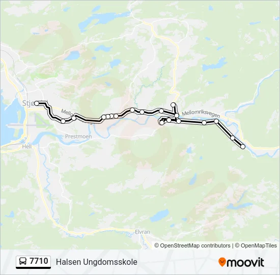 7710 Bus Line Map