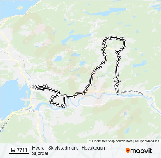 7711 Bus Line Map