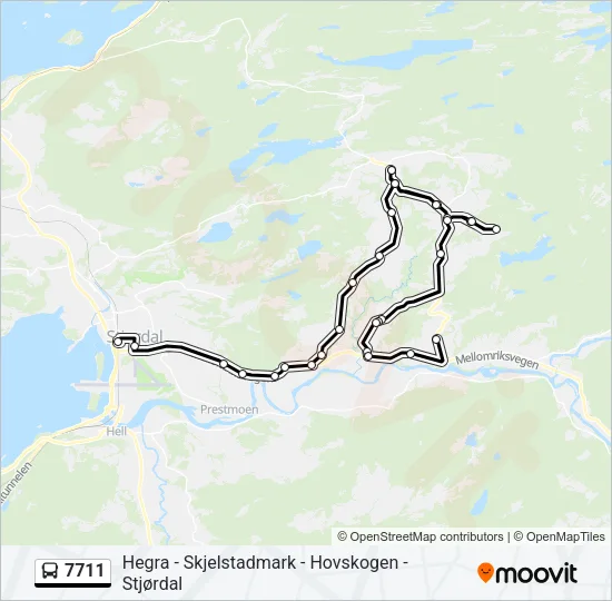 7711 Bus Line Map