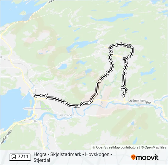 7711 Bus Line Map