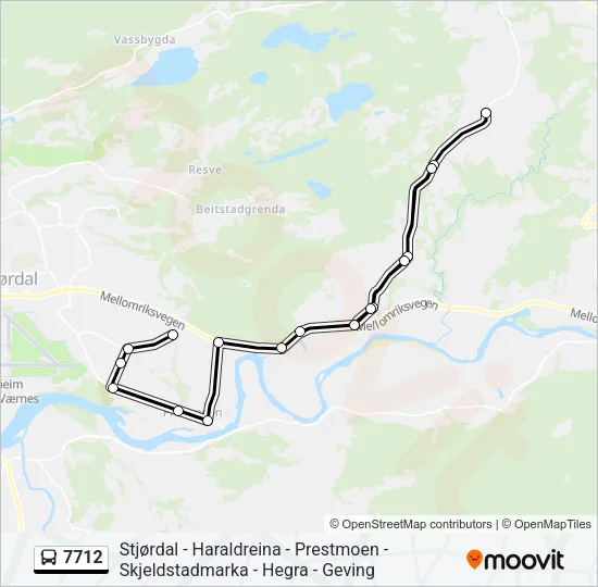 7712 Bus Line Map