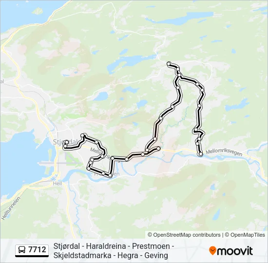 7712 Bus Line Map