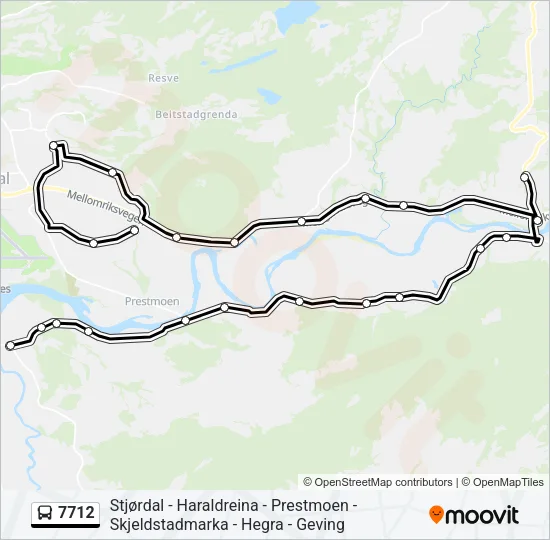 7712 Bus Line Map