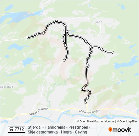 7712 Bus Line Map