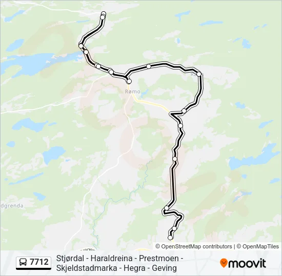7712 Bus Line Map