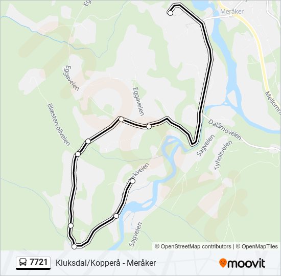 7721 bus Line Map