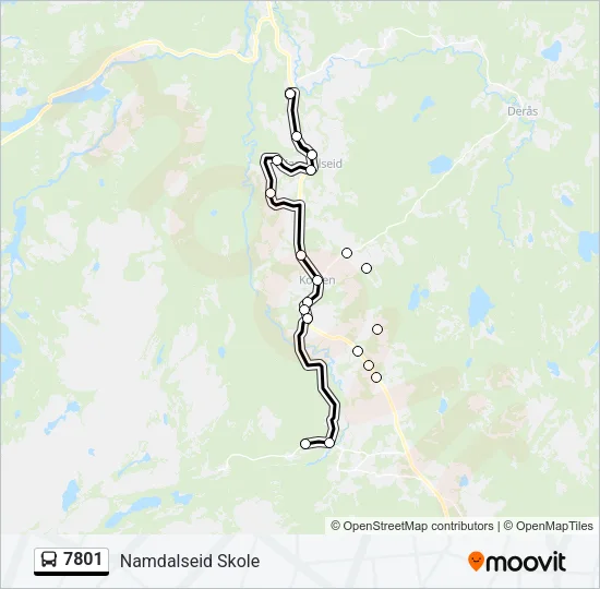 7801 Bus Line Map