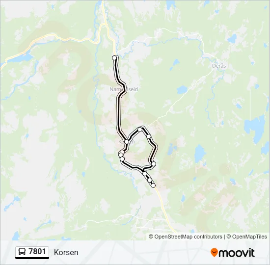 7801 Bus Line Map