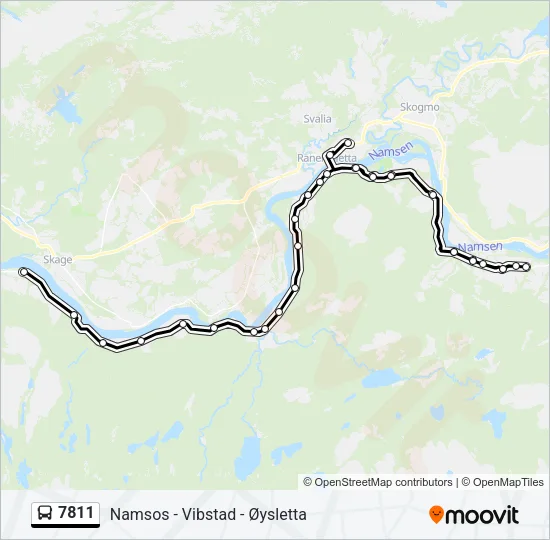 7811 Bus Line Map