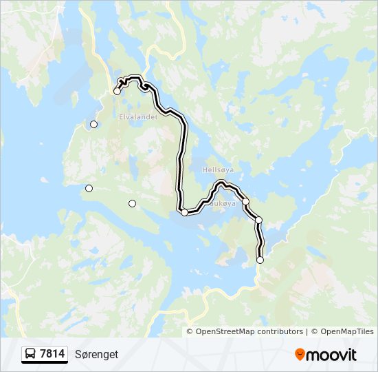 7814 bus Line Map