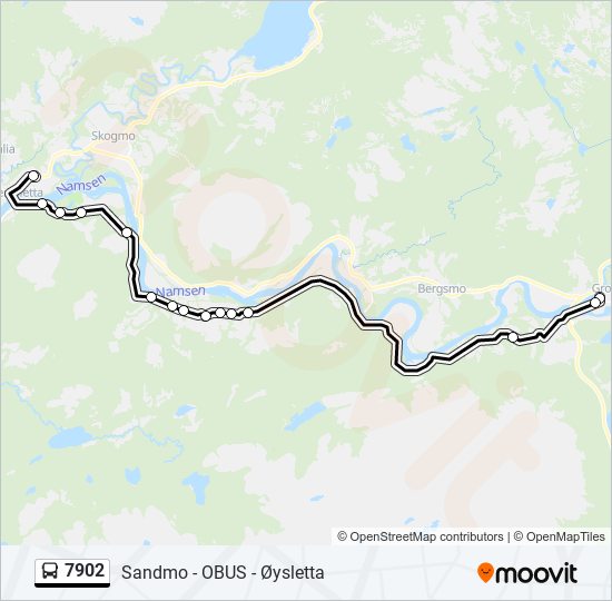 7902 bus Line Map