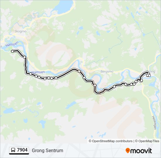 7904 bus Line Map