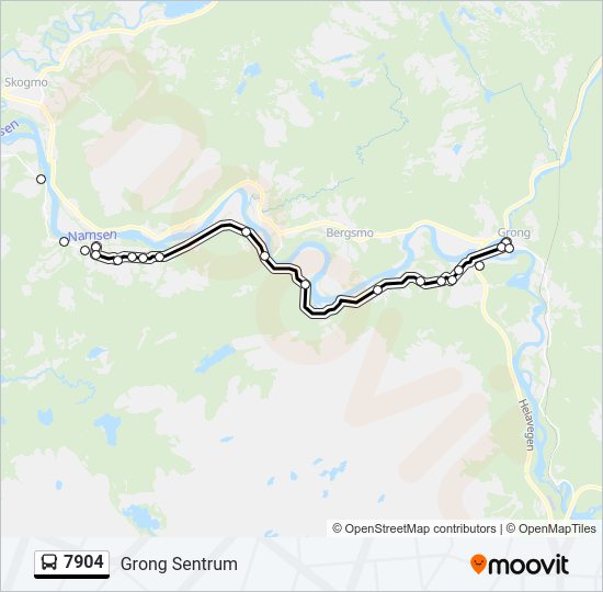 7904 bus Line Map