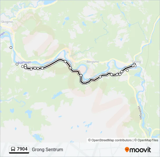 7904 Bus Line Map