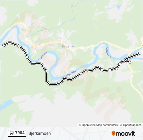 7904 Bus Line Map