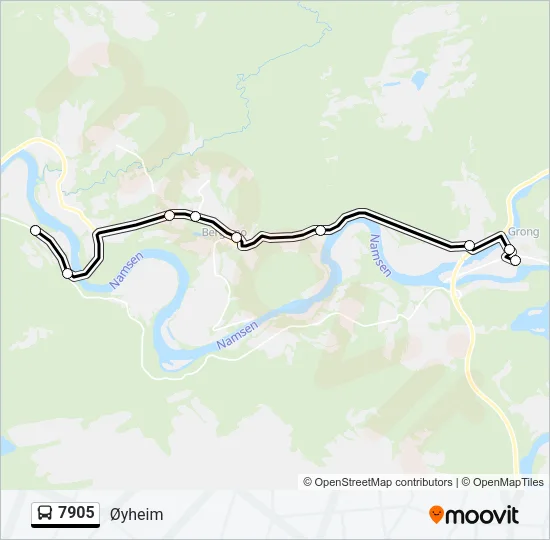 7905 Bus Line Map