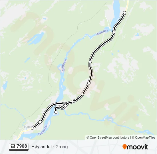 7908 Bus Line Map