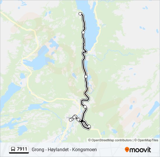 7911 bus Line Map