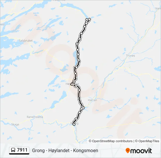 7911 Bus Line Map