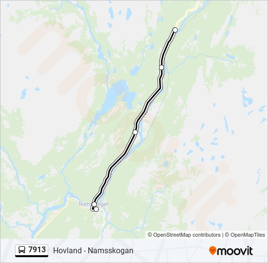 7913 bus Line Map