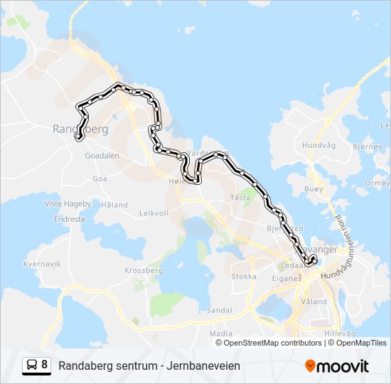 8 bus Line Map