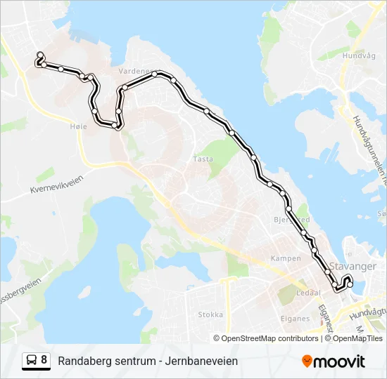 8 Bus Line Map